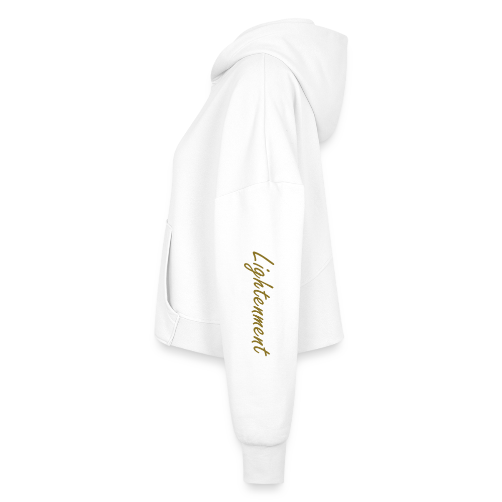 Hood Cropped Hoodie - white