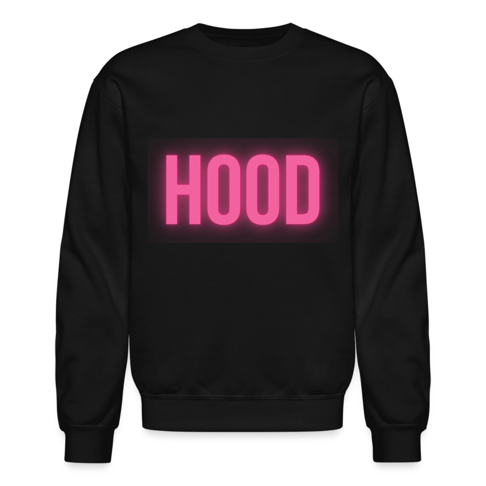 Pink Hood Crewneck Sweatshirt - black