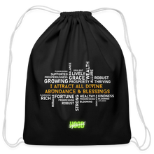 Load image into Gallery viewer, I Am What I Attract Drawstring Bag - black
