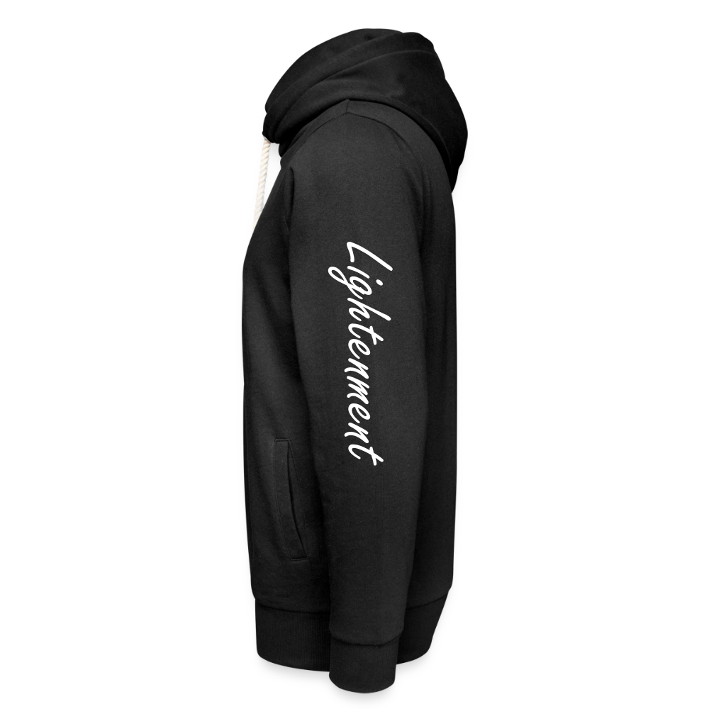 Hood Shawl Collar Hoodie - black