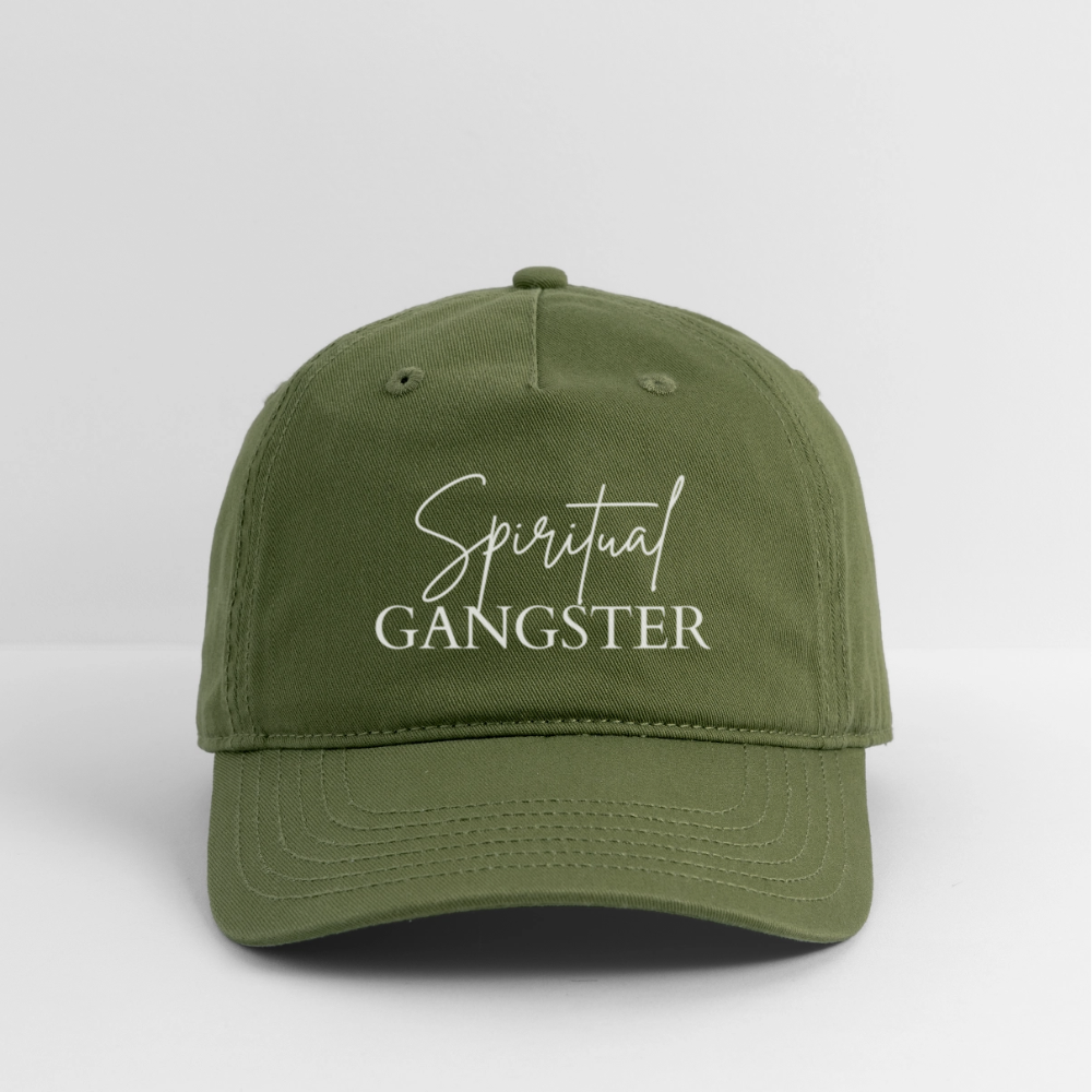 Organic Gangsta Baseball Cap - olive green