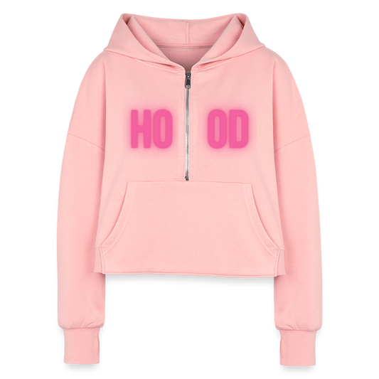 Hood Crush Cropped Hoodie - light pink