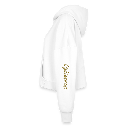 Hood Cropped Hoodie - white