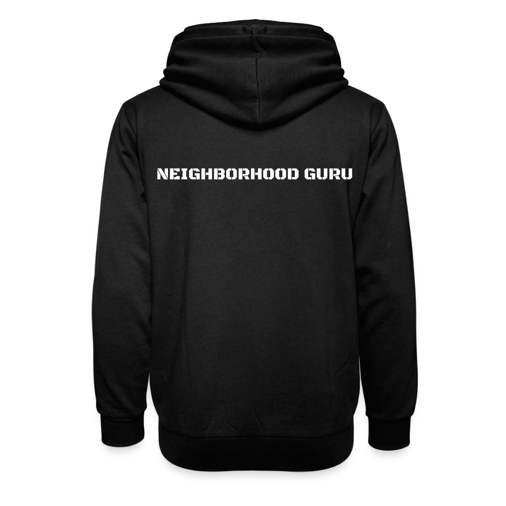 Hood Shawl Collar Hoodie - black
