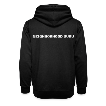 Hood Shawl Collar Hoodie - black