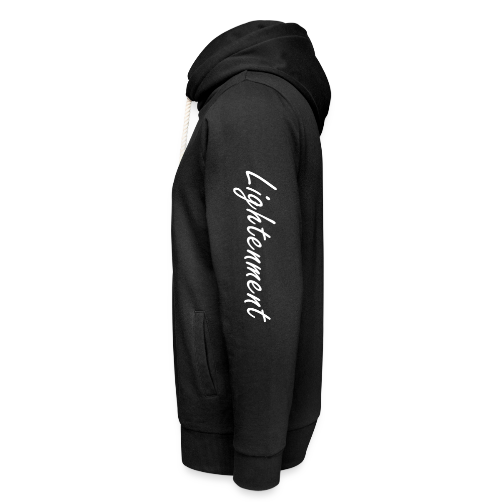 Hood Shawl Collar Hoodie - black