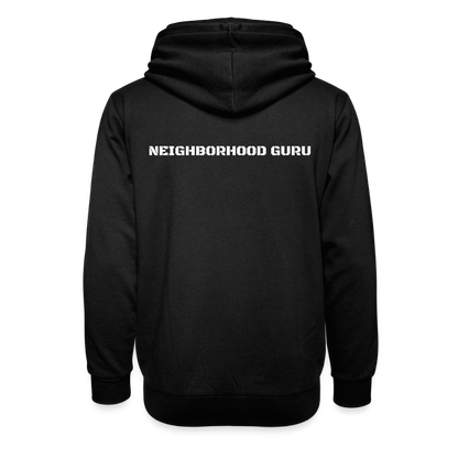 Hood Shawl Collar Hoodie - black