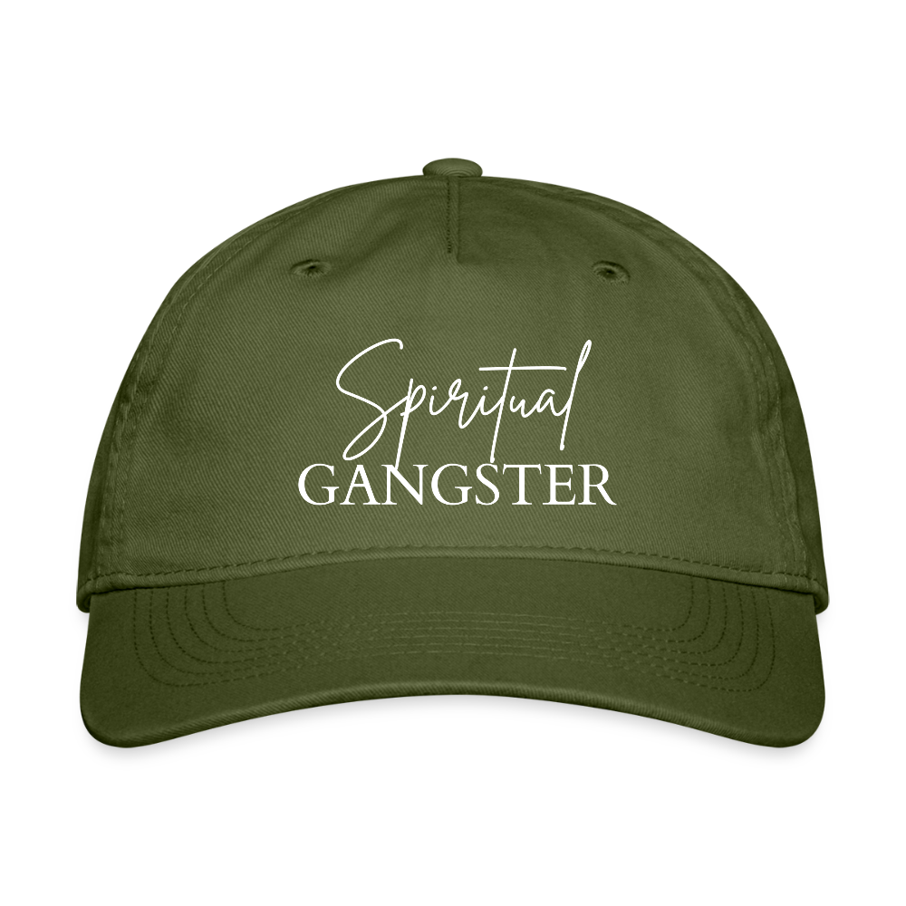 Organic Gangsta Baseball Cap - olive green
