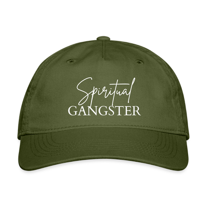 Organic Gangsta Baseball Cap - olive green