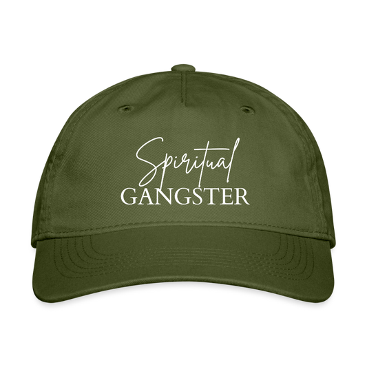 Organic Gangsta Baseball Cap - olive green