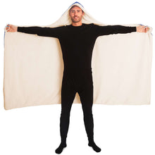 Load image into Gallery viewer, Blue Positive Affirmation Premium Hooded Blanket
