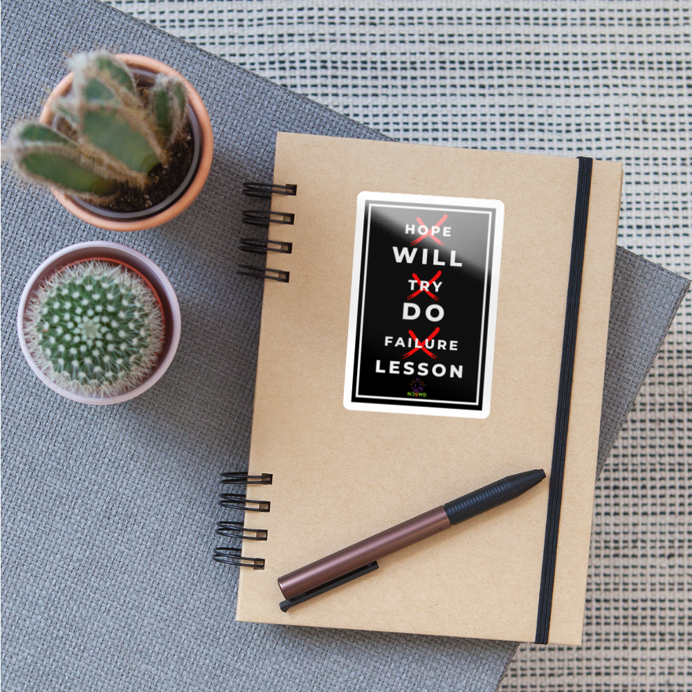 Replace Negativity Sticker - white glossy