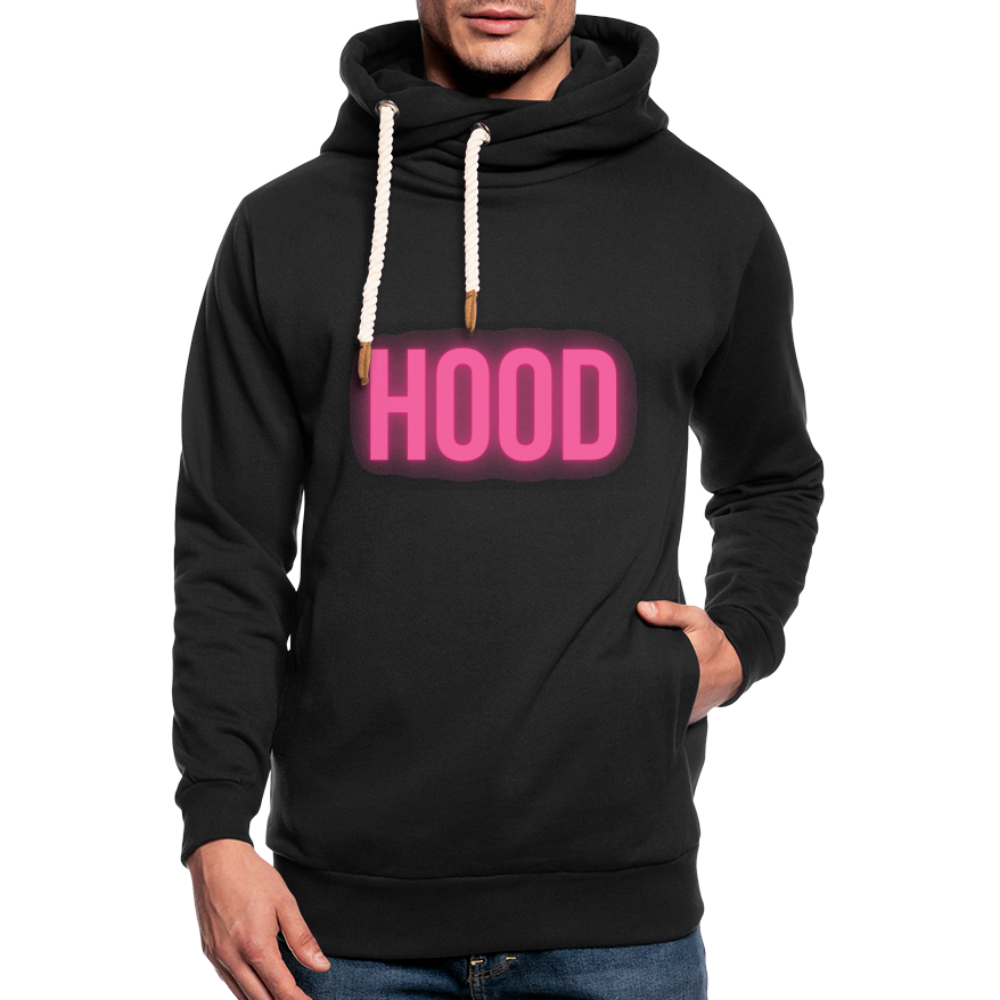 HoodLightenment Shawl Collar Hoodie - black