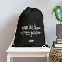 Load image into Gallery viewer, I Am What I Attract Drawstring Bag - black
